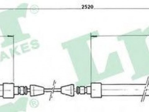 Cablu frana mana IVECO DAILY II caroserie inchisa combi LPR C0162B