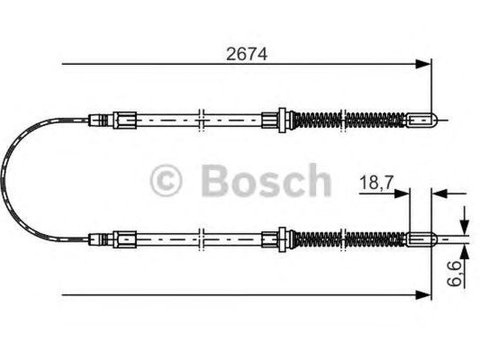 Cablu frana mana IVECO DAILY III caroserie inchisa combi BOSCH 1987482148