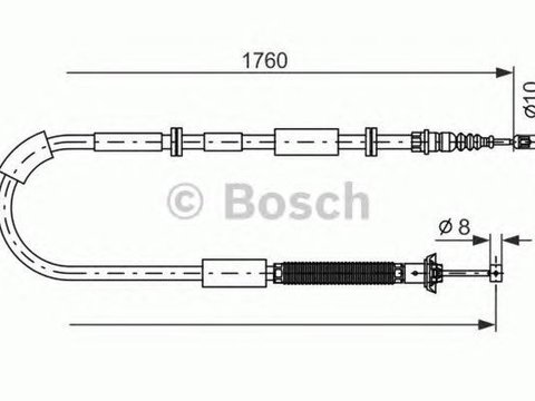 Cablu frana mana LANCIA DELTA III 844 BOSCH 1987482239