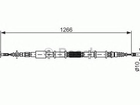 Cablu frana mana LANCIA LYBRA 839AX BOSCH 1987477556