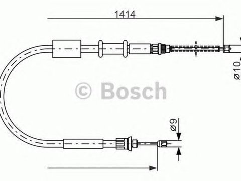 Cablu frana mana LANCIA Y 840A BOSCH 1987477655