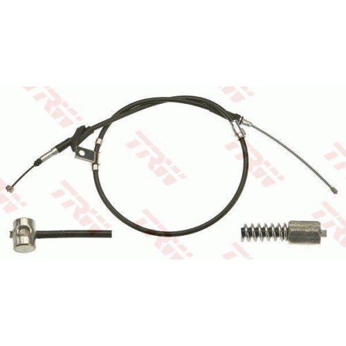Cablu frana mana Land Rover Freelander 1 (L314), 02.98-10.06, Freelander 1 Soft Top (L314), 02.98-10.06, punte spate, Stanga, pt frana tambur, TRW