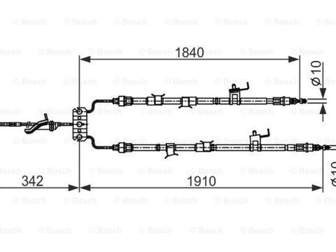 Cablu frana mana MAZDA 3 BL BOSCH 1987482420