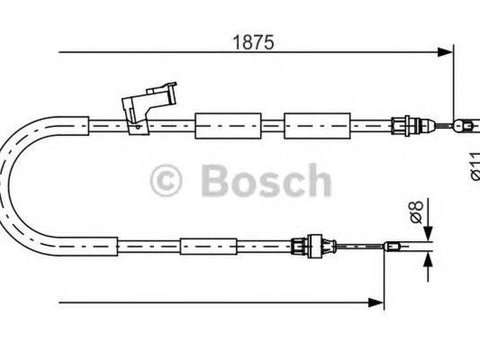 Cablu frana mana MAZDA 3 limuzina BK BOSCH 1987482057