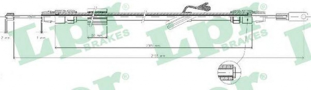 Cablu frana mana MERCEDES-BENZ CLK C209 LPR C0423B