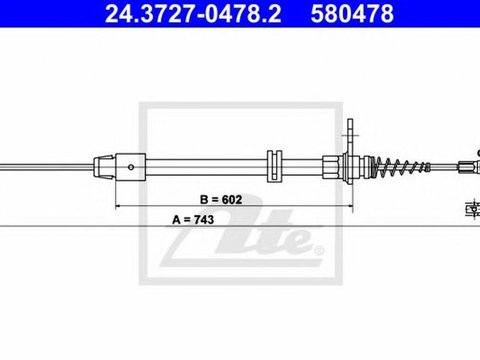 Cablu frana mana MERCEDES-BENZ E-CLASS W212 ATE 24372704782