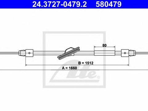 Cablu frana mana MERCEDES-BENZ E-CLASS W212 ATE 24372704792