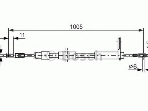 Cablu frana mana MERCEDES-BENZ SLK R170 BOSCH 1987477628