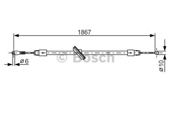 Cablu frana mana MERCEDES-BENZ SPRINTER 5-t platou sasiu 906 BOSCH 1987482028