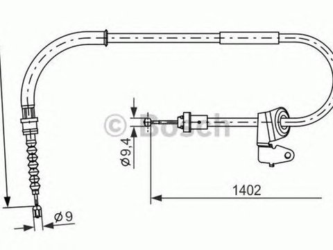 Cablu frana mana MINI MINI cupe R58 BOSCH 1987482226