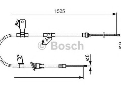 Cablu frana mana MITSUBISHI COLT VI Z3 A Z2 A BOSCH 1987482247