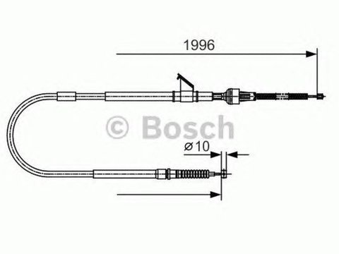 Cablu frana mana MITSUBISHI L 200 K7 T K6 T BOSCH 1987482068