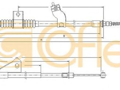 Cablu frana mana MITSUBISHI OUTLANDER II CW W COFLE 17.229