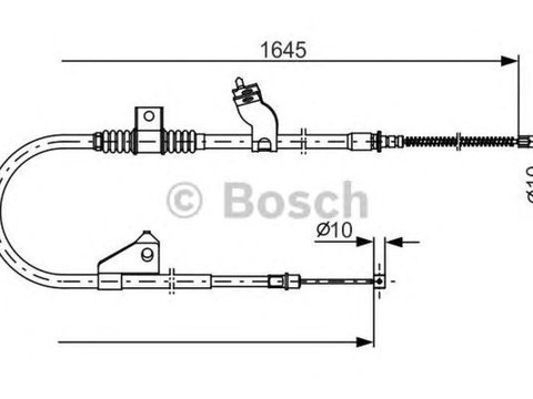 Cablu frana mana MITSUBISHI OUTLANDER II CW W BOSCH 1987482275