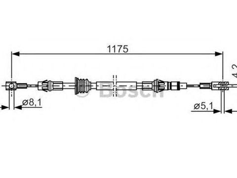 Cablu frana mana NISSAN INTERSTAR caroserie X70 BOSCH 1987482012