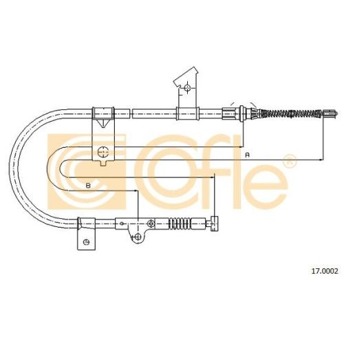 Cablu frana mana Nissan Micra 2 (K11) Cofle 170002, parte montare : stanga, spate