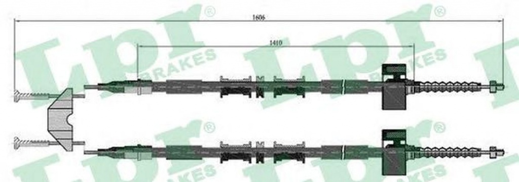 Cablu frana mana OPEL ASTRA G hatchback F48 F08 LPR C0535B