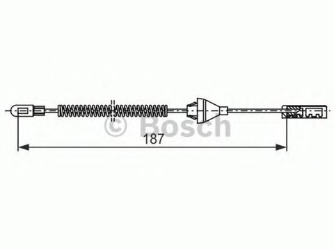 Cablu frana mana OPEL ASTRA H caroserie L70 BOSCH 1987482382