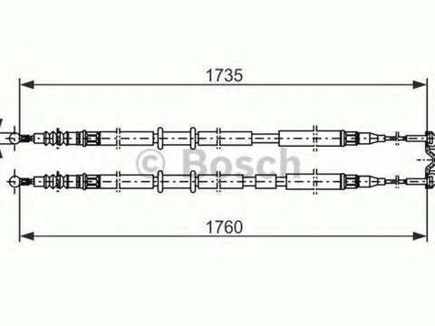 Cablu frana mana OPEL ASTRA H caroserie L70 BOSCH 1987477934