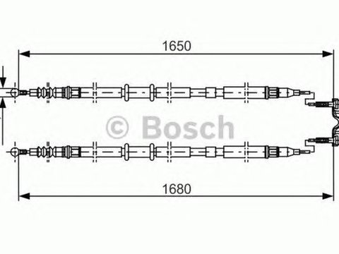 Cablu frana mana OPEL ASTRA H combi L35 BOSCH 1987477909