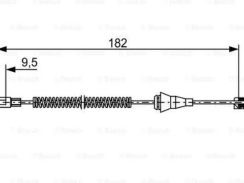 Cablu frana mana OPEL ASTRA H L48 BOSCH 1987482449 PieseDeTop