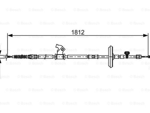 Cablu frana mana OPEL CASCADA W13 BOSCH 1987482536