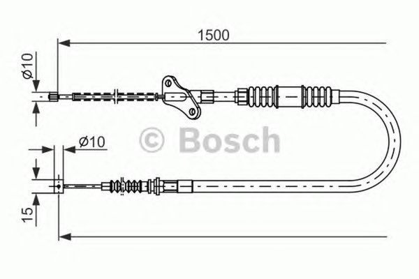 Cablu frana mana OPEL FRONTERA A 5 MWL4 BOSCH 1987482171