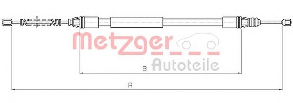 Cablu frana mana PEUGEOT 106 II 1 METZGER 10.4712