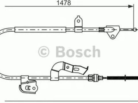 Cablu frana mana PEUGEOT 107 BOSCH 1987477951 PieseDeTop