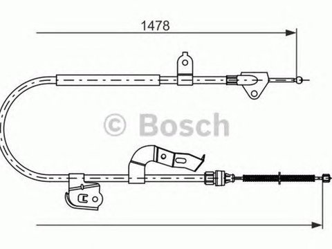 Cablu frana mana PEUGEOT 107 BOSCH 1987477951