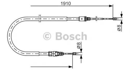 Cablu frana mana PEUGEOT 2008 BOSCH 1987482323 PieseDeTop