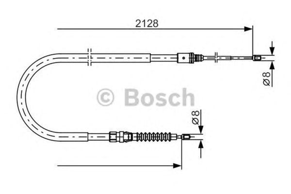 Cablu frana mana PEUGEOT 308 SW BOSCH 1987482324