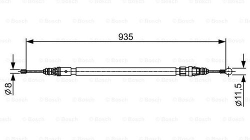 Cablu frana mana PEUGEOT 5008 BOSCH 1987