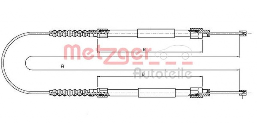 Cablu frana mana PEUGEOT BOXER bus 230P METZGER 1171.11