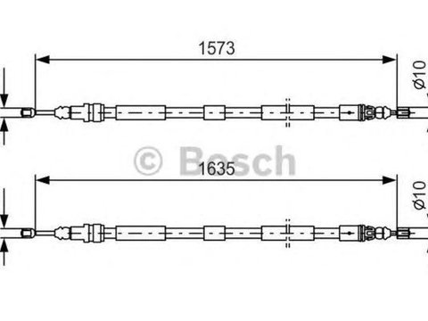 Cablu frana mana RENAULT ESPACE III JE0 BOSCH 1987477615