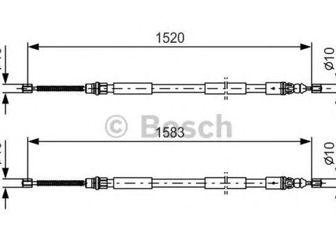 Cablu frana mana RENAULT ESPACE III JE0 BOSCH 1987477616