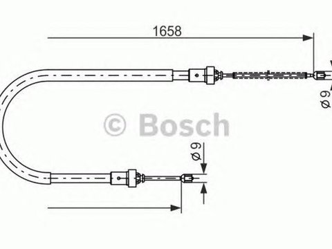 Cablu frana mana RENAULT LOGAN I LS BOSCH 1987482234