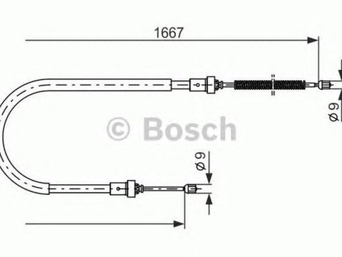 Cablu frana mana RENAULT LOGAN I LS BOSCH 1987477956