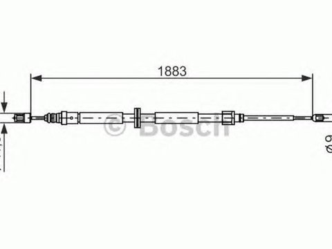 Cablu frana mana RENAULT MEGANE III cupe DZ0 1 BOSCH 1987482302