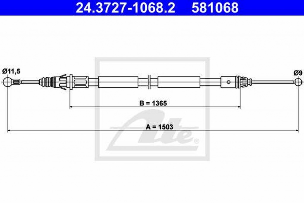 Cablu frana mana RENAULT TRAFIC II bus JL TEXTAR 44041600