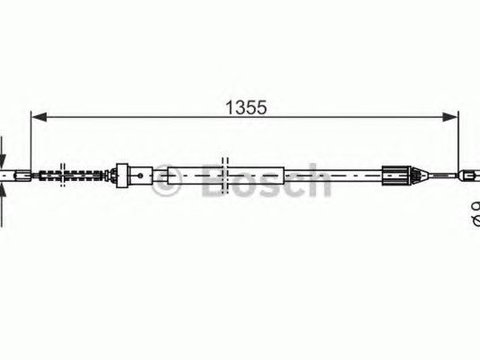 Cablu frana mana RENAULT TWINGO II CN0 BOSCH 1987482309