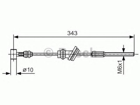 Cablu frana mana SAAB 9-5 combi YS3E BOSCH 1987482020