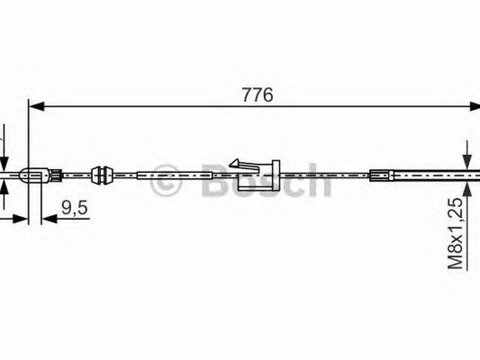 Cablu frana mana SAAB 900 II cupe BOSCH 1987477681