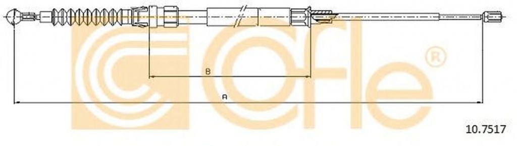 Cablu frana mana SEAT LEON 1P1 COFLE 10.7517