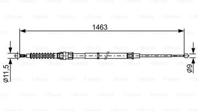 Cablu frana mana SEAT LEON ST 5F8 BOSCH 1987482456