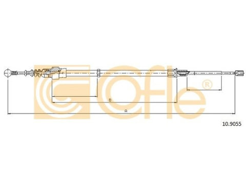 Cablu frana mana Skoda Fabia 2 5J, Fabia 1 (6y), Vw Polo (9n) Cofle 109055, parte montare : stanga, dreapta, spate