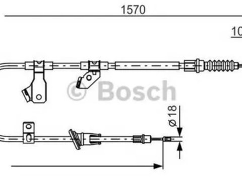 Cablu frana mana SMART FORFOUR 454 BOSCH 1987482272 PieseDeTop