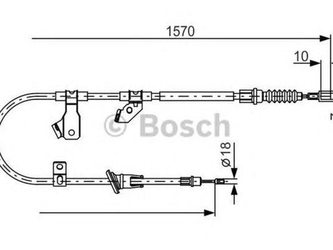 Cablu frana mana SMART FORFOUR 454 BOSCH 1987482272