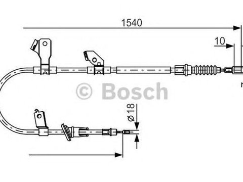 Cablu frana mana SMART FORFOUR 454 BOSCH 1987482271