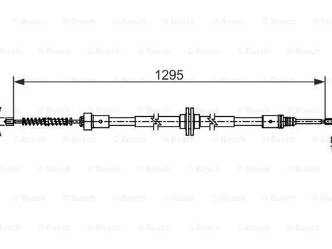 Cablu frana mana SMART FORTWO cupe 453 BOSCH 1987482558